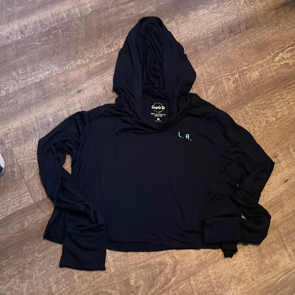 Long sleeve crop hoodie